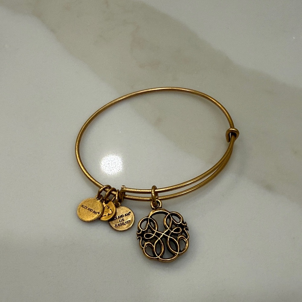 Gold Charm Bangle Bracelet Alex and Ani